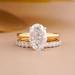 Oval Engagement Ring with Lab Diamond