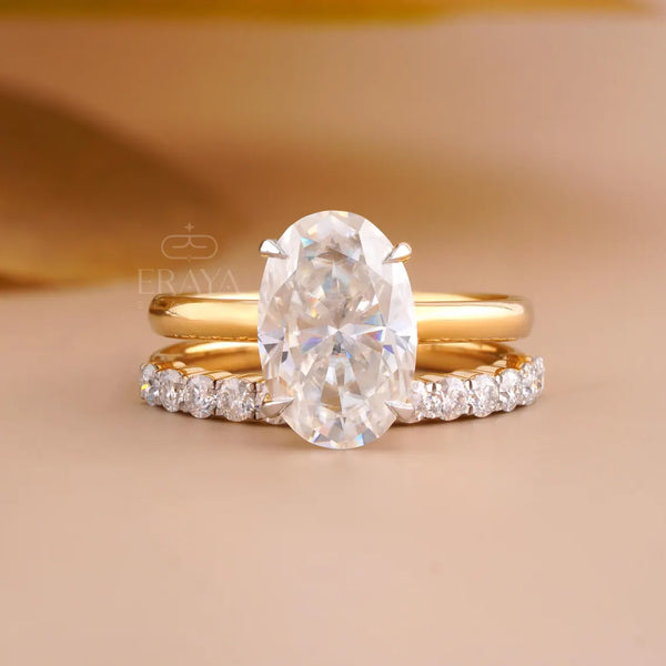 Oval Engagement Ring with Lab Diamond