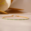 Green Peridot Bracelet with Lab Diamond