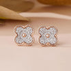 Four Leaf Clover Earrings | Lab Diamond Studs