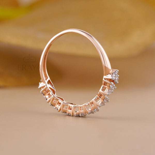 Rose Gold Stackable Band – Lab Diamond Ring
