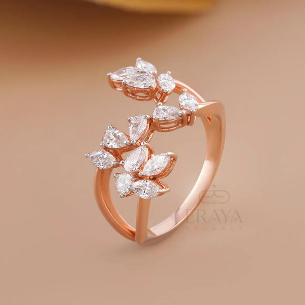 Pear & Marquise  Diamond Open Ring