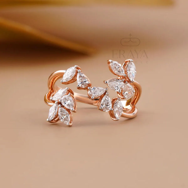 Pear & Marquise  Diamond Open Ring