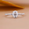 Oval Diamond Ring – Hidden Halo Pavé Design
