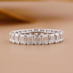 Emerald Diamond Ring – 4.80 CT Wedding Band