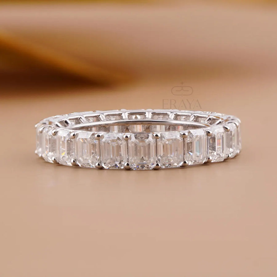 Emerald Diamond Ring – 4.80 CT Wedding Band