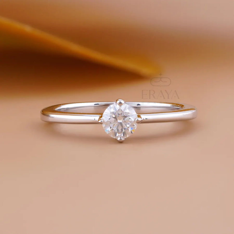 Solitaire Lab Diamond Ring with Round Brilliance