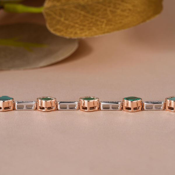 Gold Clover Bracelet with Lab Grown Diamonds