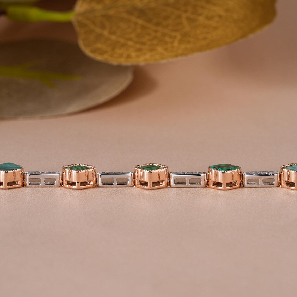 Gold Clover Bracelet with Lab Grown Diamonds