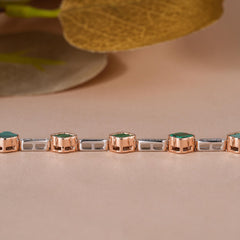 Gold Clover Bracelet with Lab Grown Diamonds