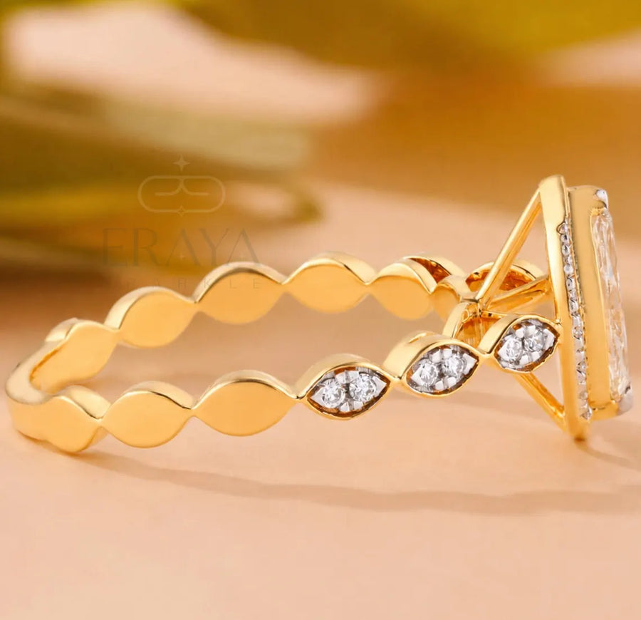 Marquise Cut Lab-Grown Diamond Ring