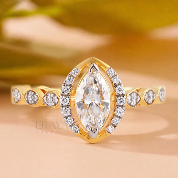 Marquise Cut Lab-Grown Diamond Ring