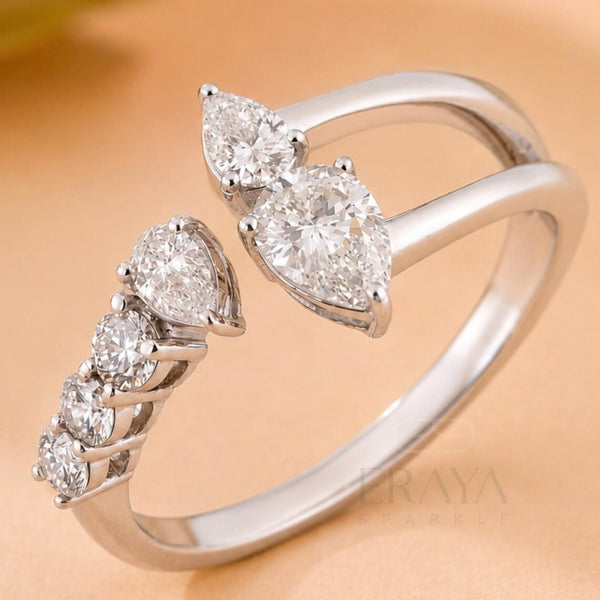 Pear Cut Band with LG Diamond Accent