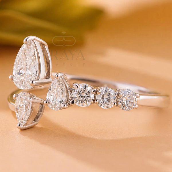 Pear Cut Band with LG Diamond Accent