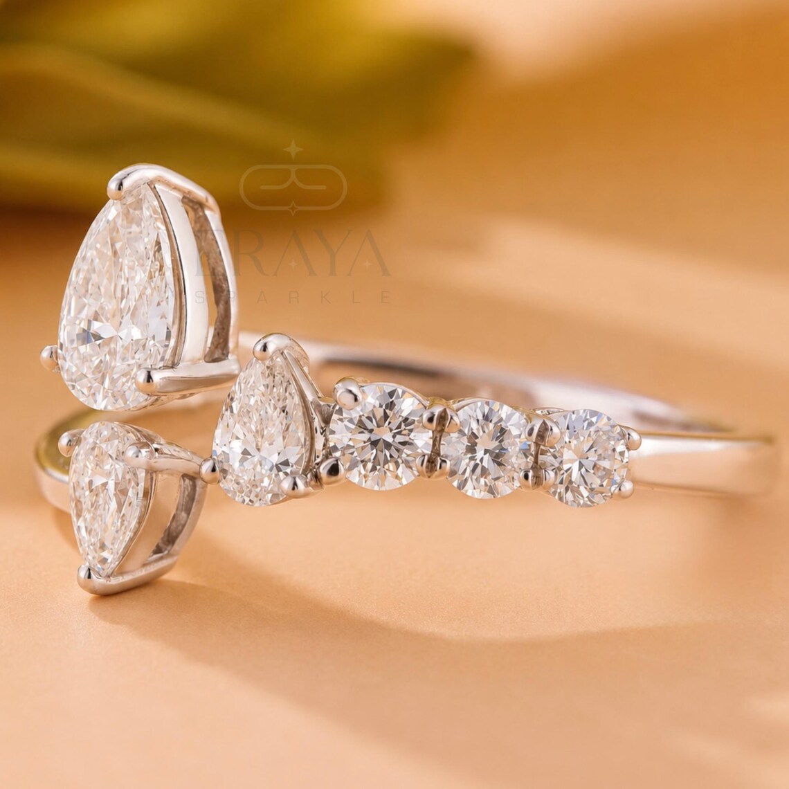 Pear Cut Band with LG Diamond Accent