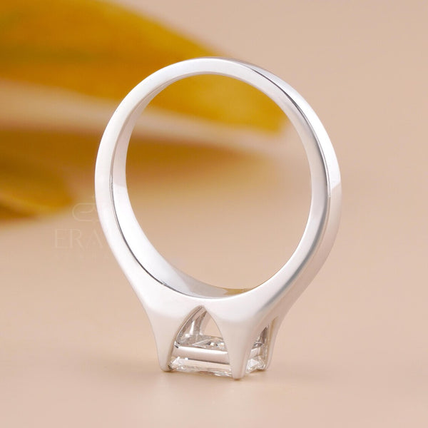 Radiant Cut Diamond Ring for Men in White Gold
