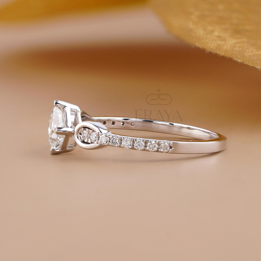 Princess Cut lab grown Diamond Ring