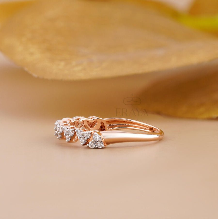 Rose Gold Stackable Band – Lab Diamond Ring