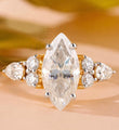 Marquise Diamond Ring Vintage Engagement