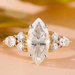Marquise Diamond Ring Vintage Engagement