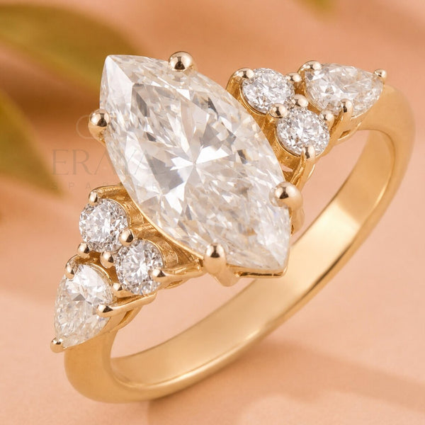 Marquise Diamond Ring Vintage Engagement