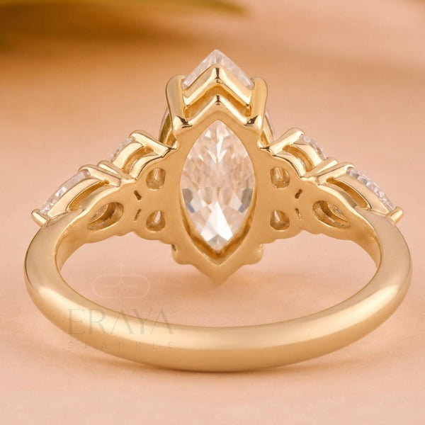 Marquise Diamond Ring Vintage Engagement