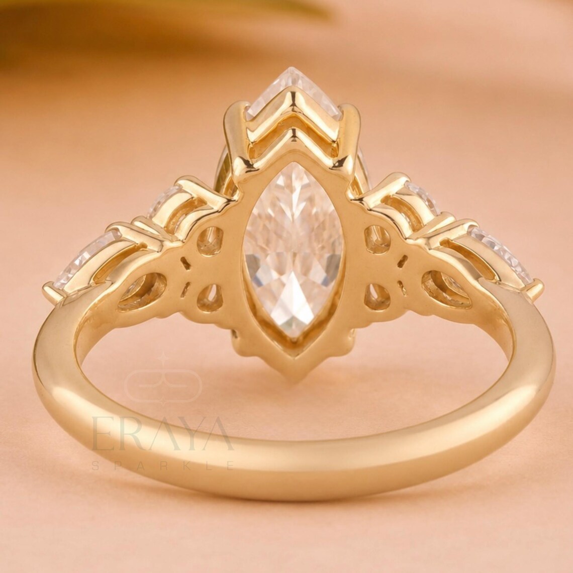 Marquise Diamond Ring Vintage Engagement