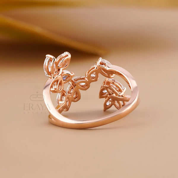 Pear & Marquise  Diamond Open Ring