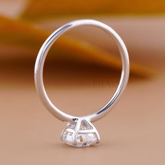 Solitaire Ring with Cushion Cut Lab Diamond