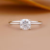 Solitaire Ring with Cushion Cut Lab Diamond