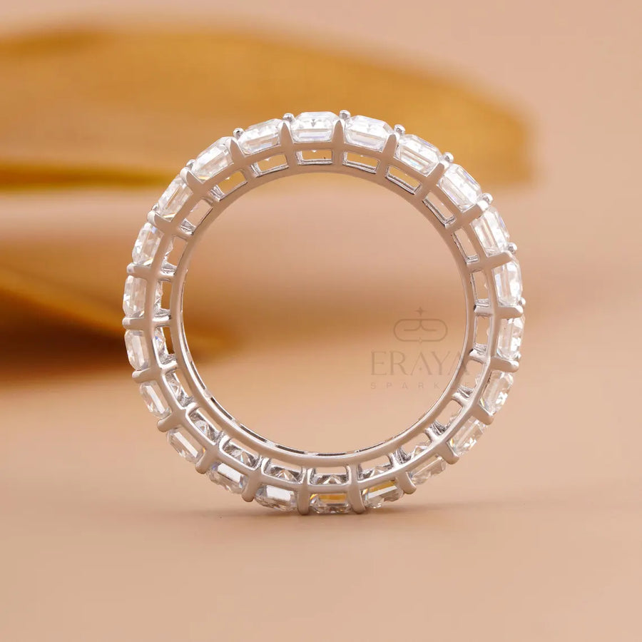 Emerald Diamond Ring – 4.80 CT Wedding Band