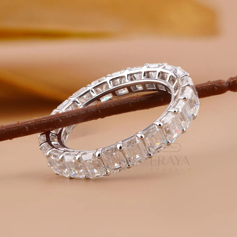 Emerald Diamond Ring – 4.80 CT Wedding Band