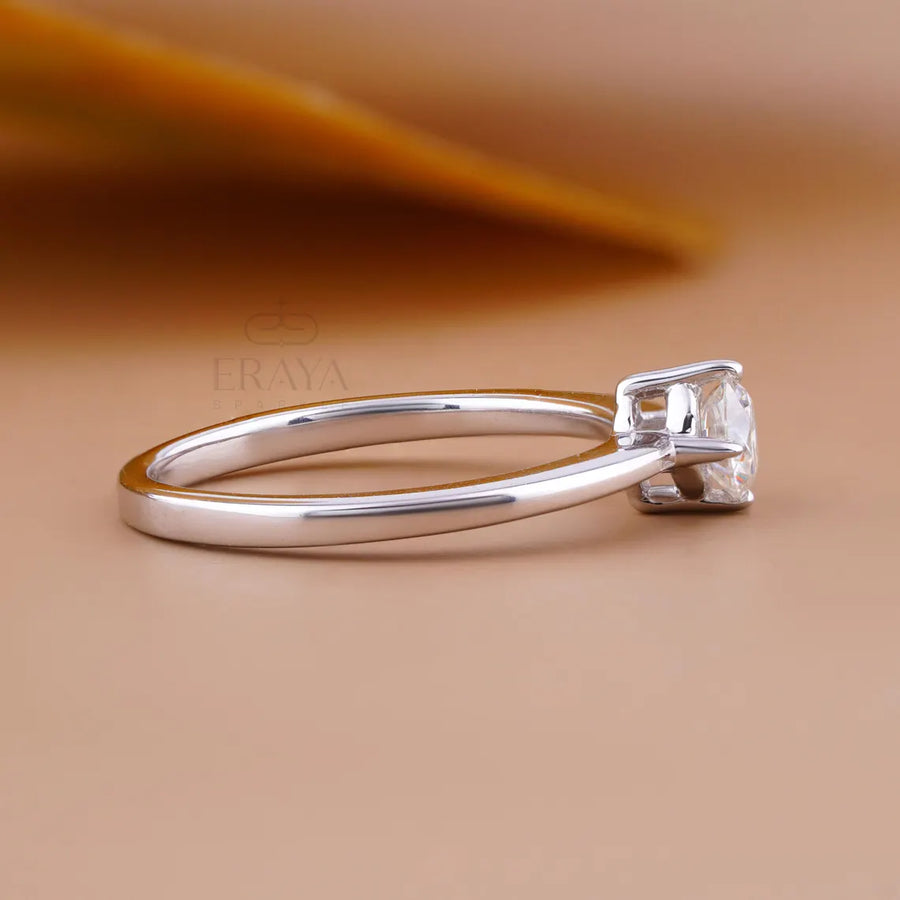 Solitaire Lab Diamond Ring with Round Brilliance