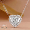 Diamond Heart Necklace – Halo Love Pendant