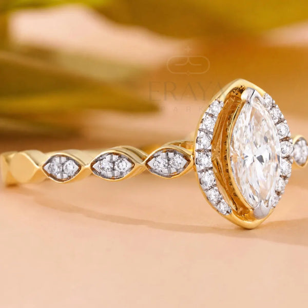 Marquise Cut Lab-Grown Diamond Ring
