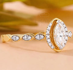 Marquise Cut Lab-Grown Diamond Ring