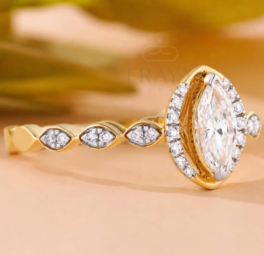 Marquise Cut Lab-Grown Diamond Ring