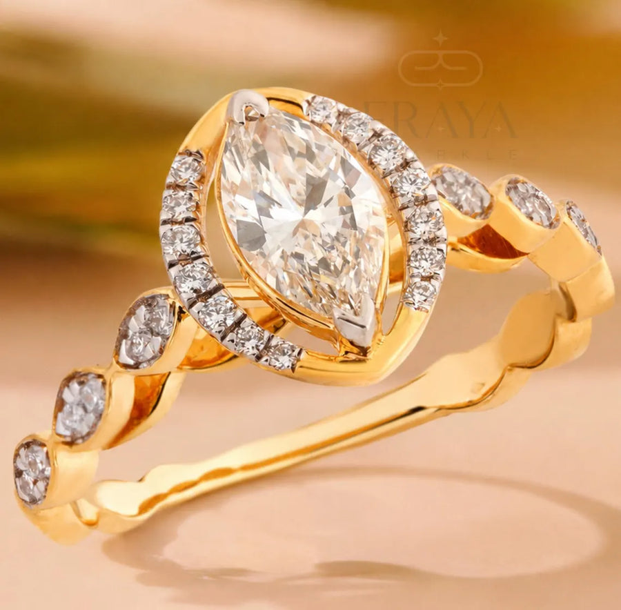 Marquise Cut Lab-Grown Diamond Ring