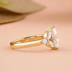 Marquise Diamond Engagement Ring | Lab Diamond Ring