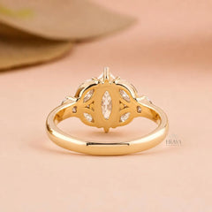 Marquise Diamond Engagement Ring | Lab Diamond Ring