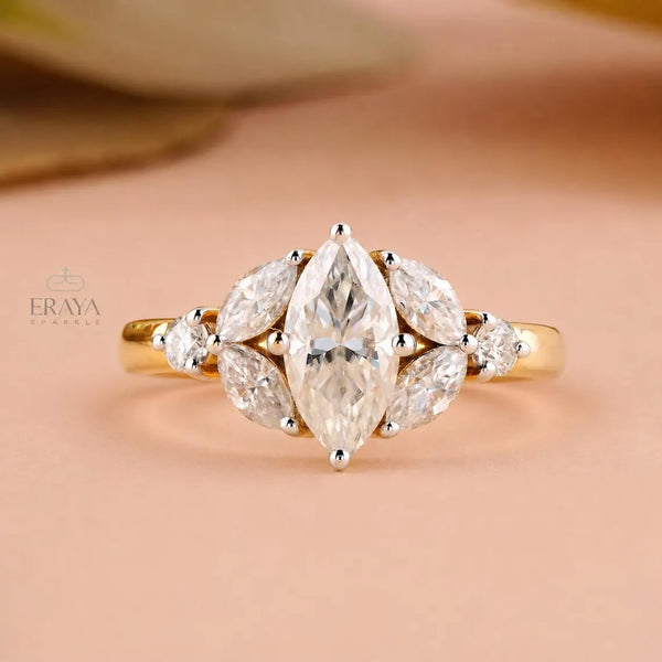 Marquise Diamond Engagement Ring | Lab Diamond Ring