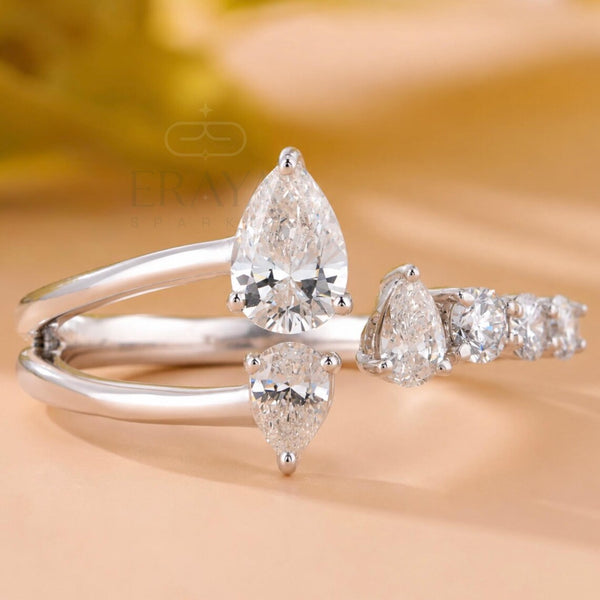Pear Cut Band with LG Diamond Accent