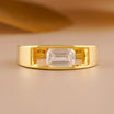 Emerald Cut Signet – Gold Men's Diamond Ring