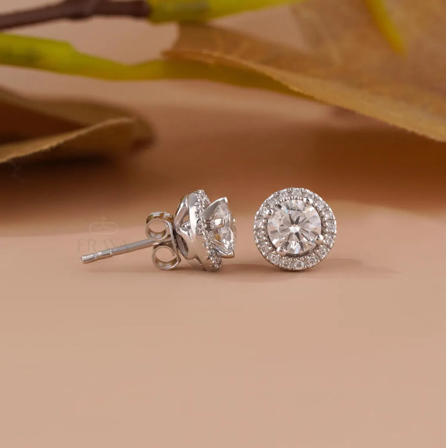 Diamond Jacket Earrings | Detachable Halo Studs