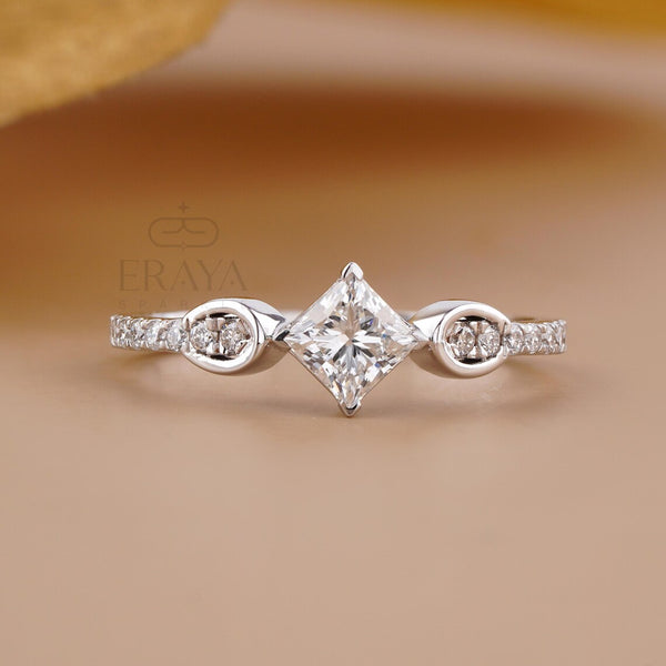 Princess Cut lab grown Diamond Ring