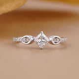 Princess Cut lab grown Diamond Ring