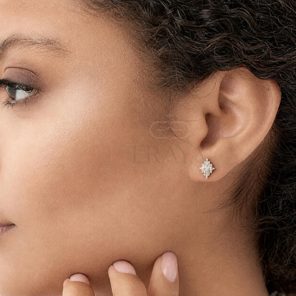 Baguette Diamond Earrings | Art Deco Studs