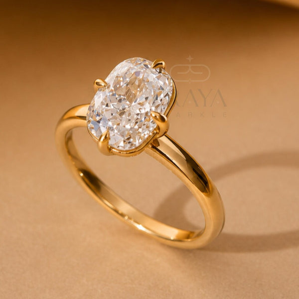 Cushion Cut Diamond Compass Engagement Ring