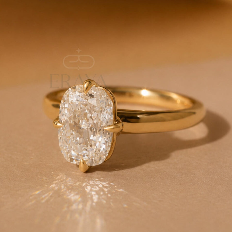 Cushion Cut Diamond Compass Engagement Ring