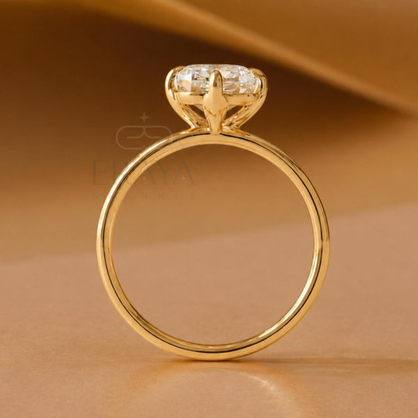 Cushion Cut Diamond Compass Engagement Ring